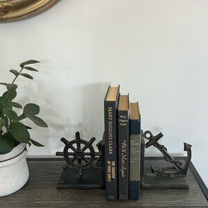 cast iron nautical bookends anchor decor
